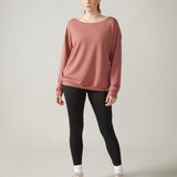 Rose Boreal - Long Sleeve - Flashdance Pullover - Dahlia