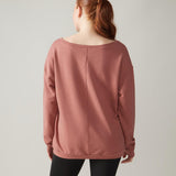 Rose Boreal - Long Sleeve - Flashdance Pullover - Dahlia