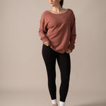 Rose Boreal - Long Sleeve - Flashdance Pullover - Dahlia