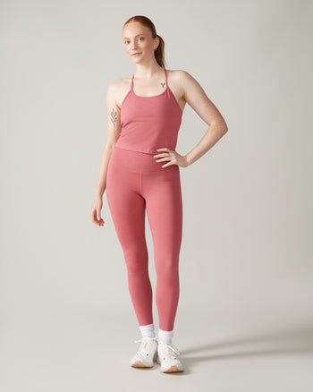 Women wearing the Summit Tank Top by Rose Boreal - Cherry Over / Camisole Cerise Over