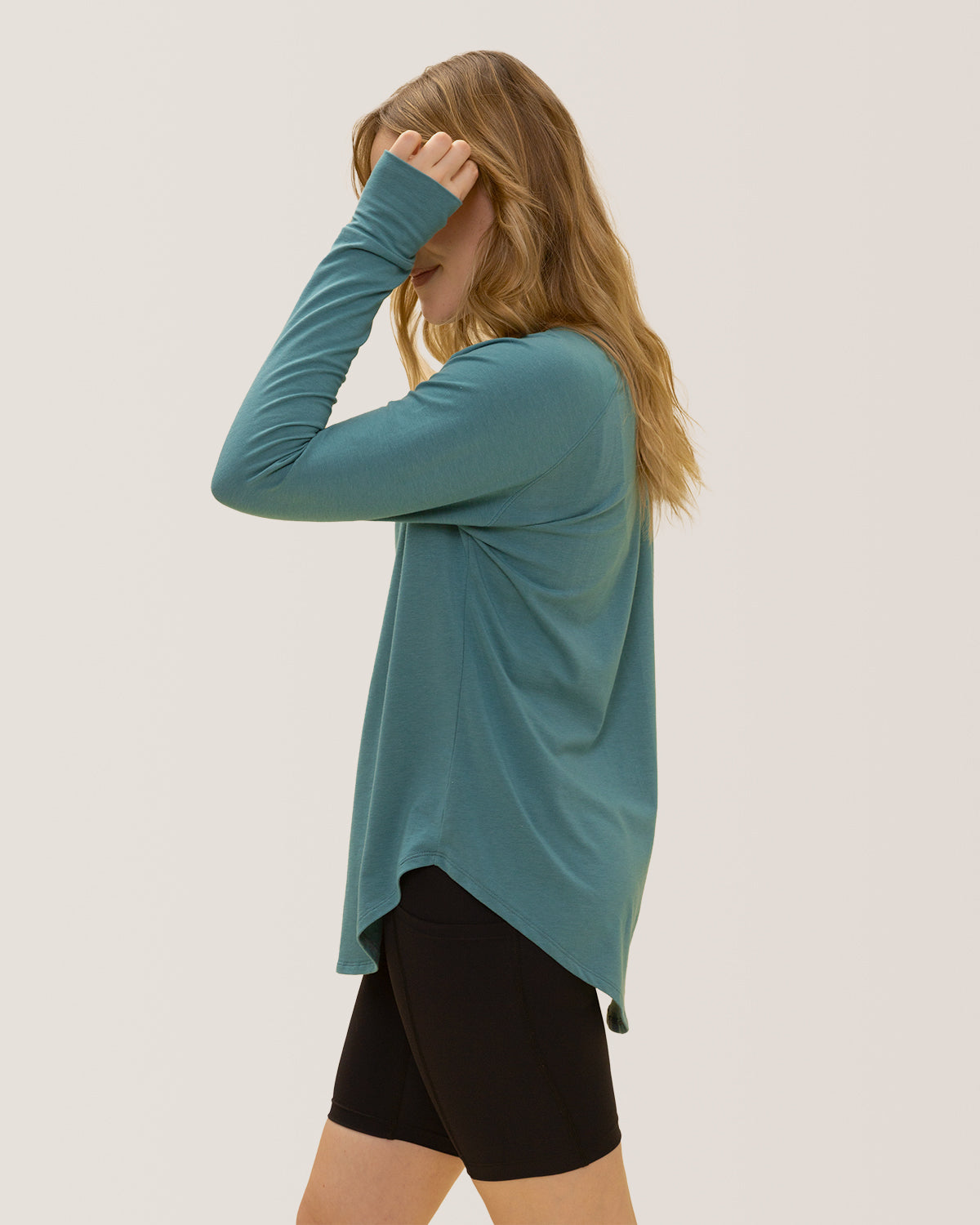 Cozy Long Sleeves Rose Boreal / Chandail Confo Rose Boreal - Aquamarine. / Aquamarine Over