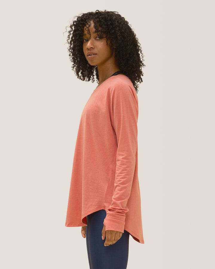 Cozy Long Sleeves Rose Boreal/ Chandail Confo Rose Boreal- Coral / Corail Over / Coral Over