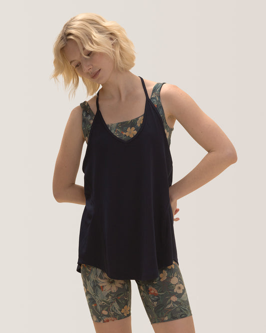 Rose Boreal Hello Sunshine Tank Top - Denim