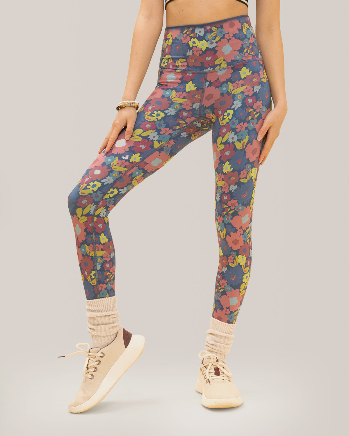 Reversible Legging Bandana Navy Rose Boreal - Groovy Meadow Over / Prairie Branchée