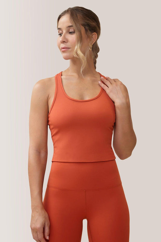 Rose Buddha Wellness Tank Top in Raw Sienna / Rose Buddha Camisole Sérénité dans la couleur Terre de Sienne