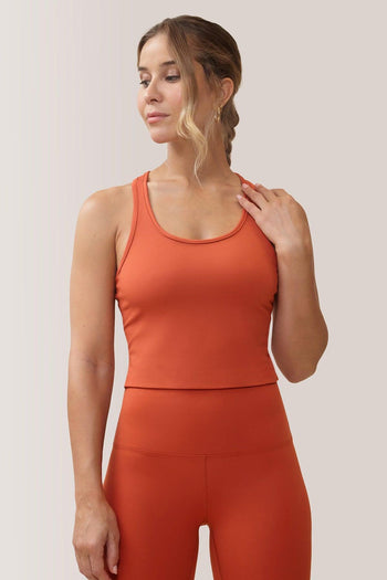 Rose Buddha Wellness Tank Top in Raw Sienna / Rose Buddha Camisole Sérénité dans la couleur Terre de Sienne